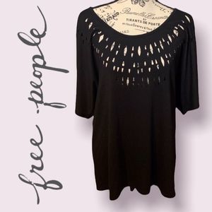 Free People | Women’s | Black | Cutout  Pattern Blouse